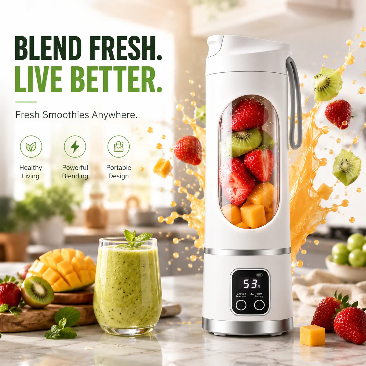 Portable personal blender