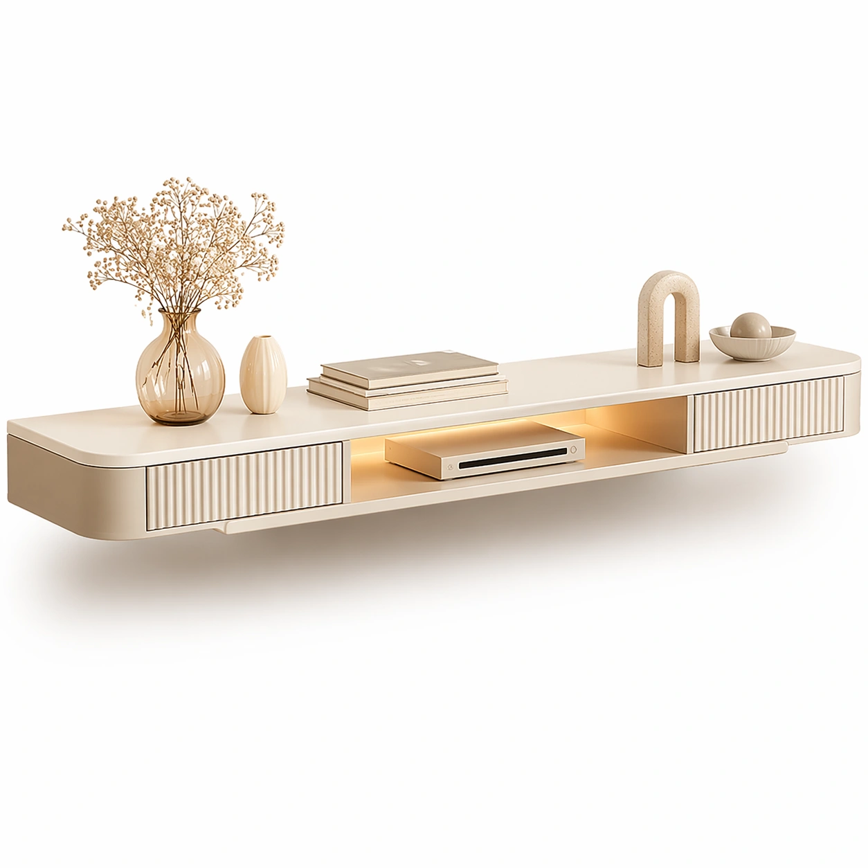H?ngende TV-Kommode Olive Minimalistisch-Woodentra