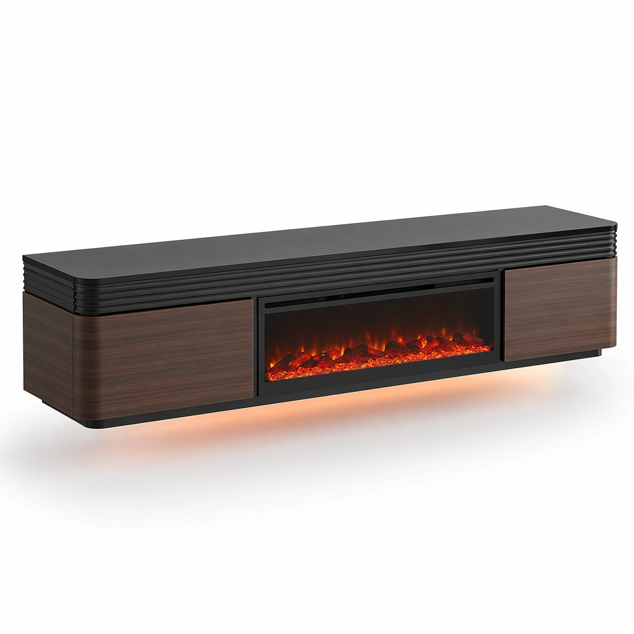 Stehende TV-Kommode Creme mit 4 Schubladen-Woodentra