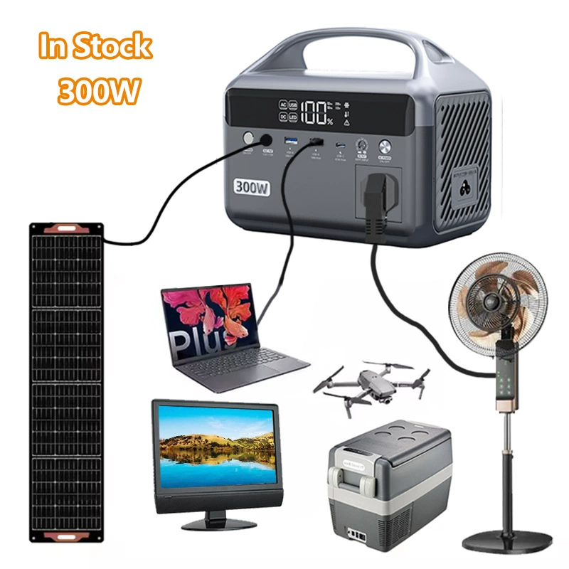 Solar generator LiFePO4 220v 110v Battery Replaceable 300w