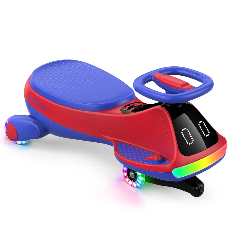Umatoll Premium 12V Electric Wiggle Car with Digital Display Screen, Pedal & RGBIC LED Lights, Bluetooth Music Ride on Toys, Twist Car, Birthday Gifts， Adjustable Lighting Screen, #DealsForYouDays