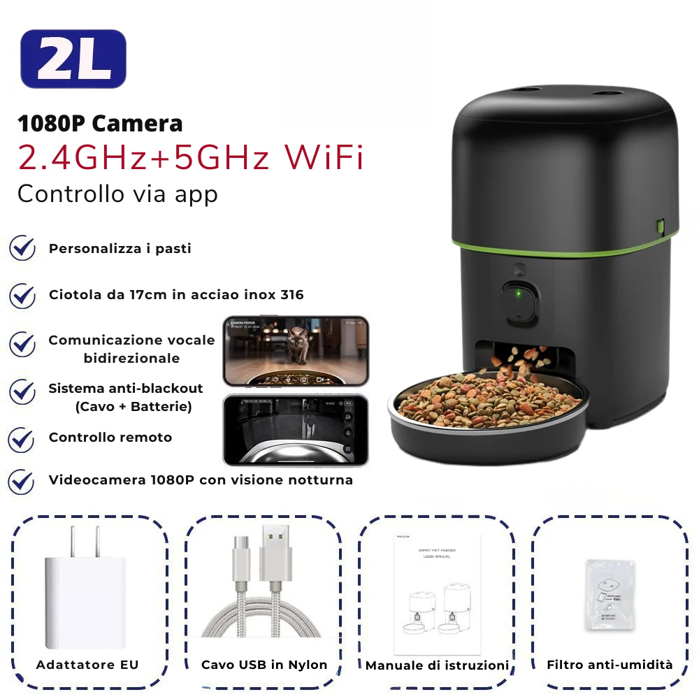 Alimentatore Automatico Smart con Telecamera e WiFi