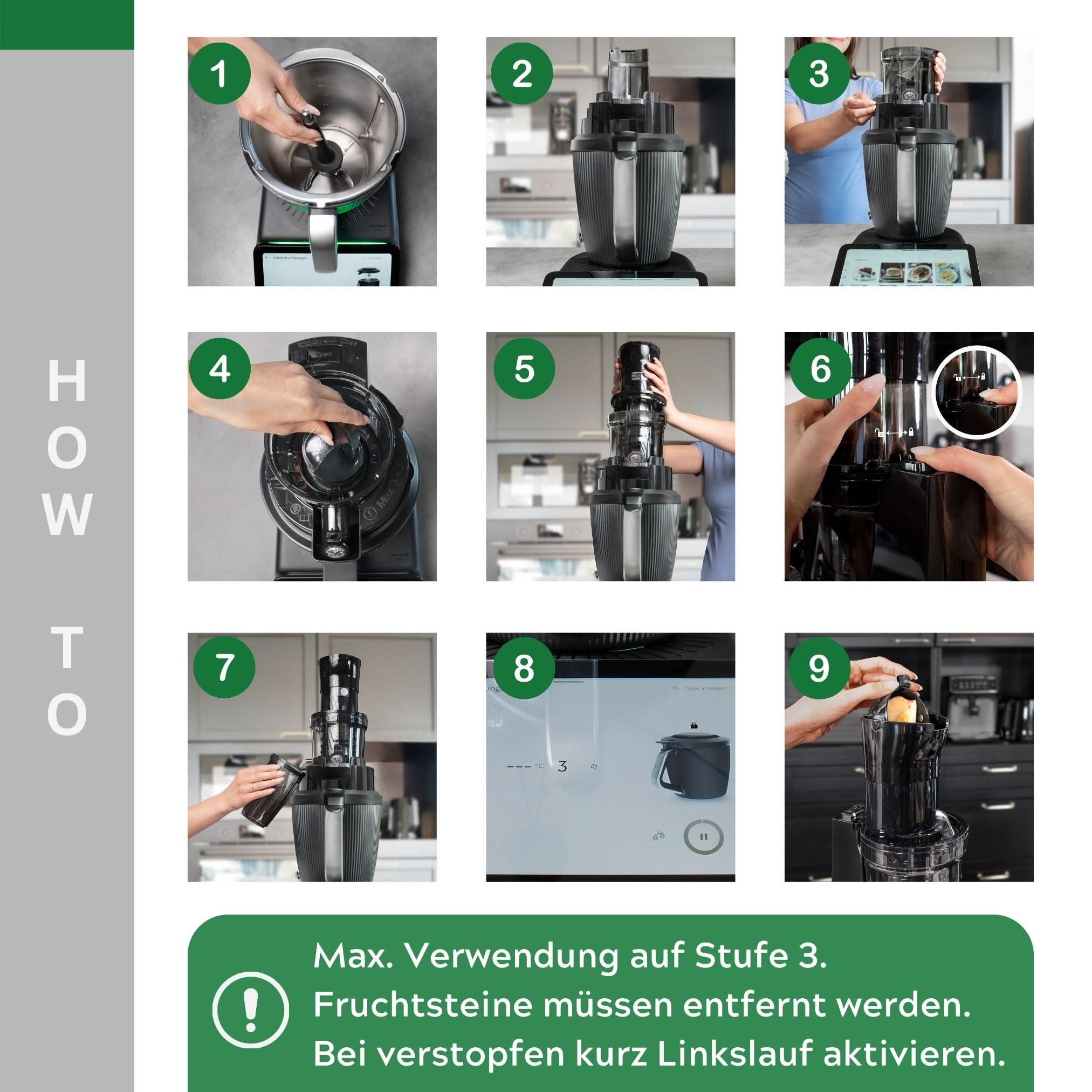 SaftPRO – Slow Juicer Attachment for Multi-Function Kitchen Machines