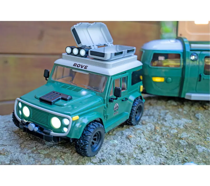 ROVE Vehicle Playset with Camper Figurine Toys