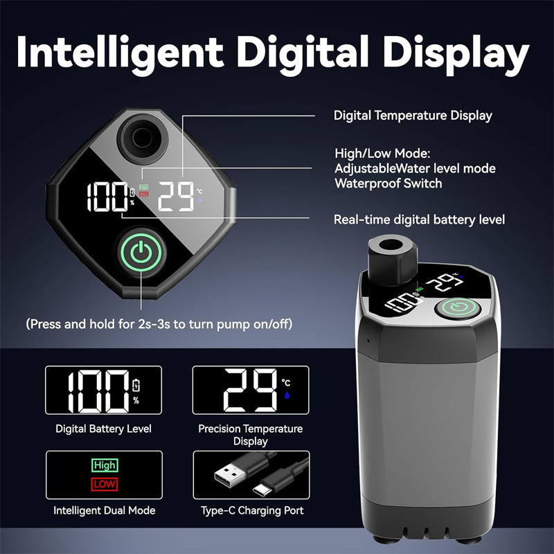 Shows real-time battery level, water temperature and high and low modes at a glance, red light indicates high gears and high water output, green light indicates low gears and low water output, so you stay in control and shower safely&mdash;anytime, anywhere.