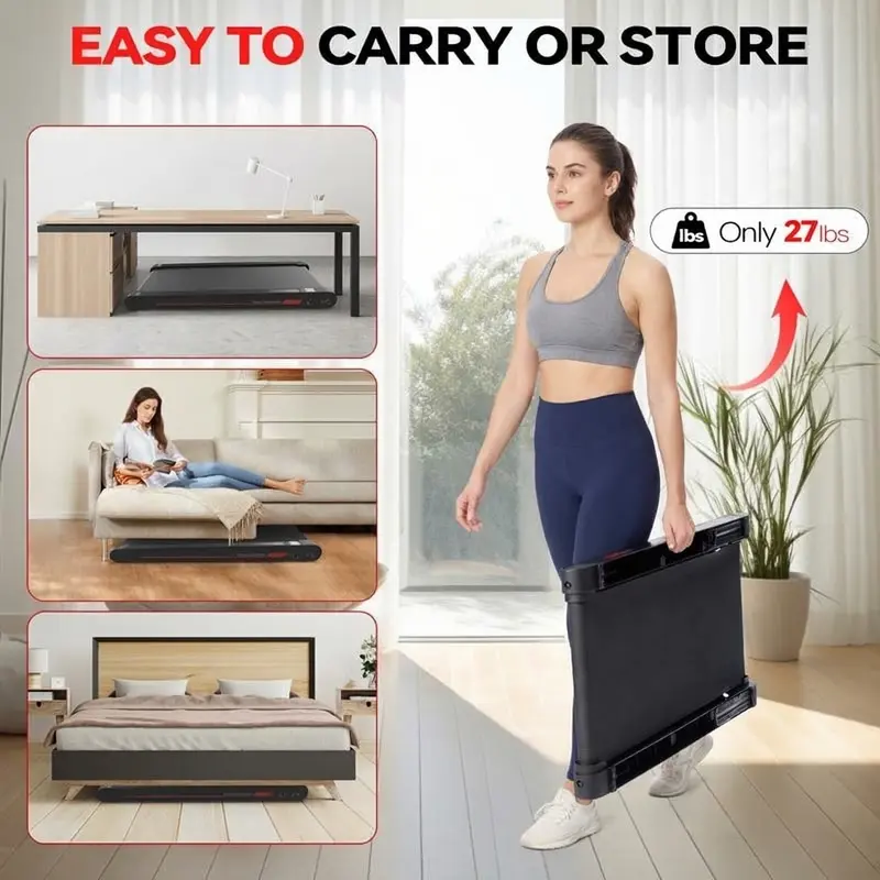 P1 Quiet Smart Multifunctional Walking Pad - 22 Lbs Portable Under Desk Walking Machine, Servo Motor, Remote Control & APP, At Home Gym Equipment for Home & Office,summerwins