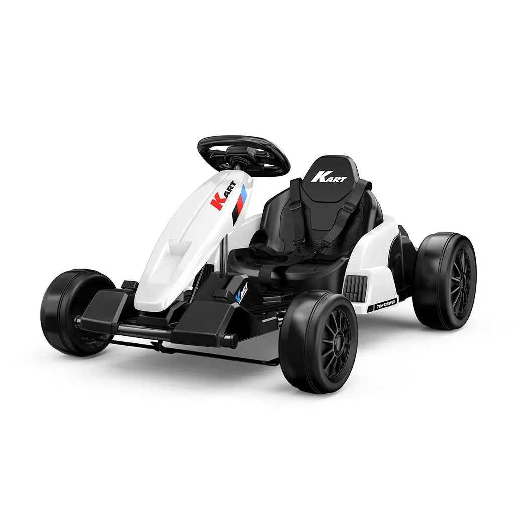 Akeleo 24V Electric Drift Go Kart for Kids (3–8 Years) – Rear-Wheel Drive, One-Button Start, MP3 Music, Supercar Frame & Safety Seat Belt