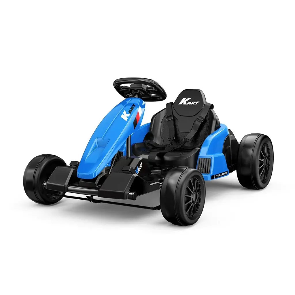 Akeleo 24V Electric Drift Go Kart for Kids (3–8 Years) – Rear-Wheel Drive, One-Button Start, MP3 Music, Supercar Frame & Safety Seat Belt