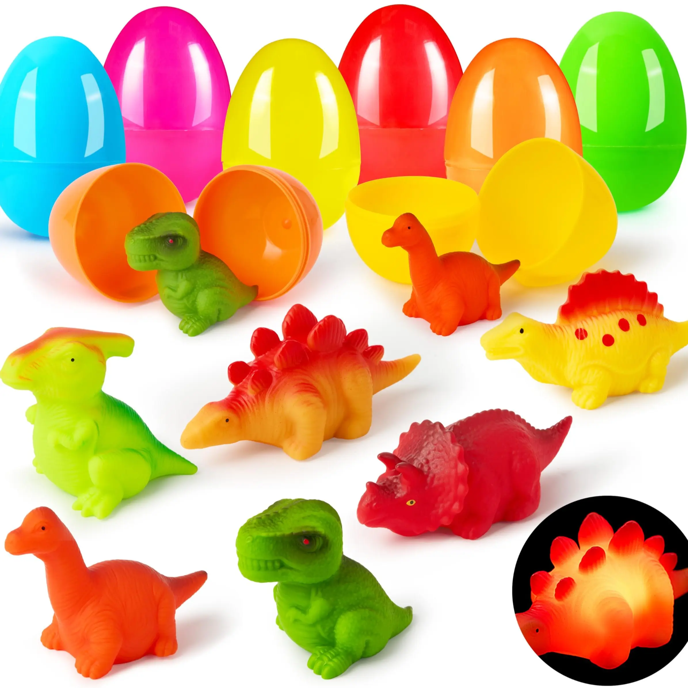36pcs/48pcs/60pcs/80pcs/100pcs/120pcs/144pcs/160pcs/200pcs Prefilled Easter Eggs Toys and Stickers for Easter Egg Hunt, Filled with Toys Party Favors for Kids Boys Girls Easter Eggs Hunt, Basket Stuffers Fillers, Easter Egg Dye Decoration Kit