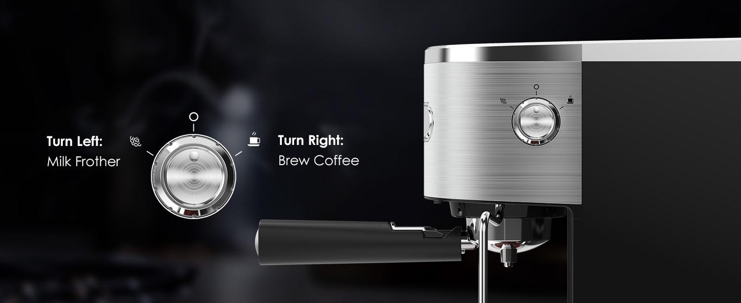 【SummerVibes】COWSAR Espresso Machine 20 Bar, Semi-Automatic Coffee Maker with Milk Frother Steam Wand, Nespresso Capsule Compatible, 45 oz Removable Water Tank for Cappuccino, Latte, Home,1350W