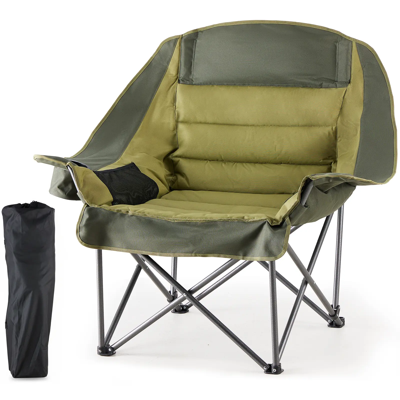 Comfort Folding Camping Chair with Steel Frame and Oxford Fabric