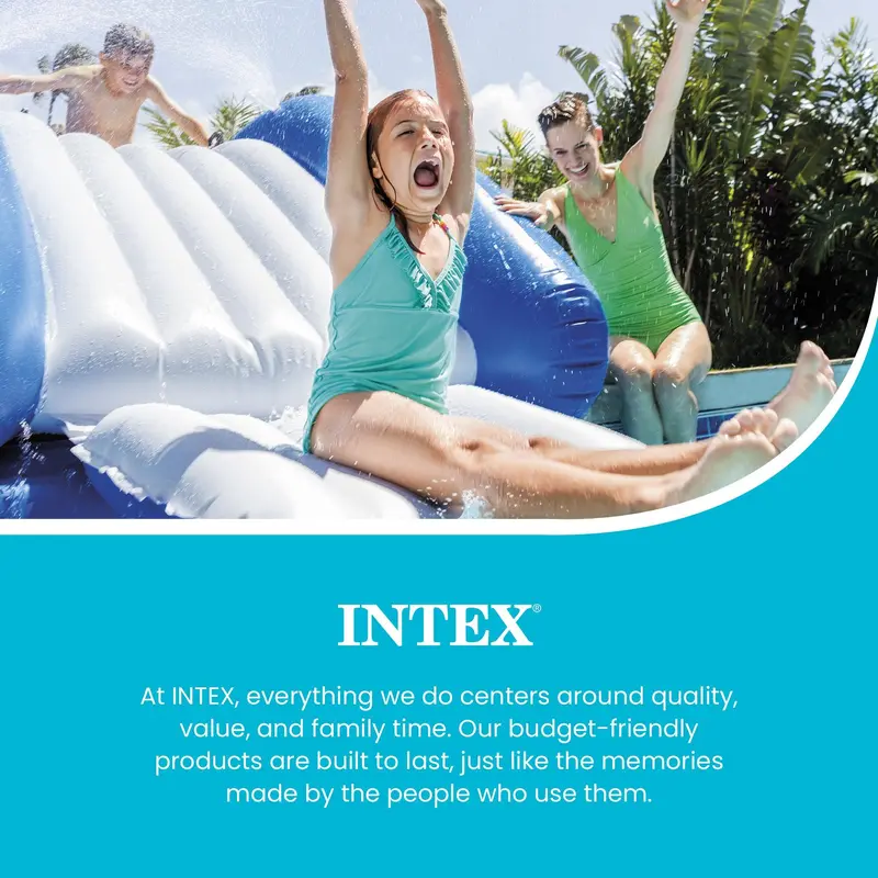 Intex 58849EP Kool Splash Inflatable Play Center Swimming Pool Water Slide, (Blue | Red Color Options)
