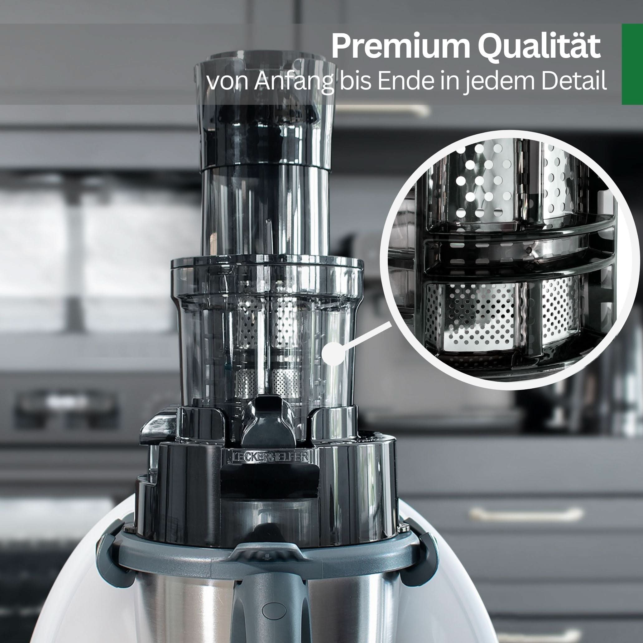 SaftPRO – Slow Juicer Attachment for Multi-Function Kitchen Machines