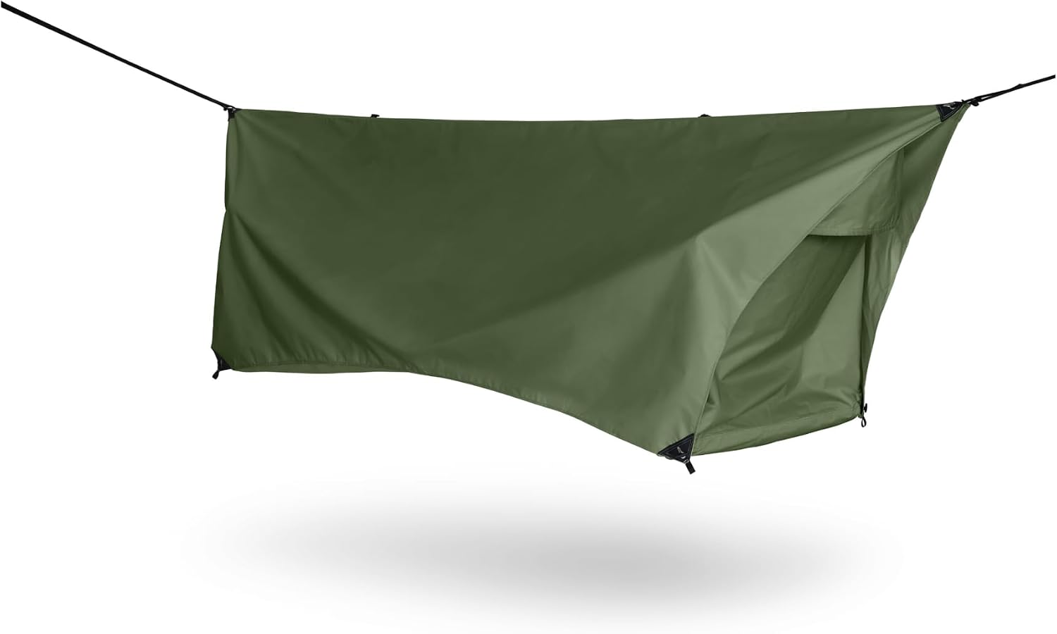 Lay-Flat Camping Hammock Tent with Mosquito Net, Insulated Sleeping Pad & Waterproof Rainfly