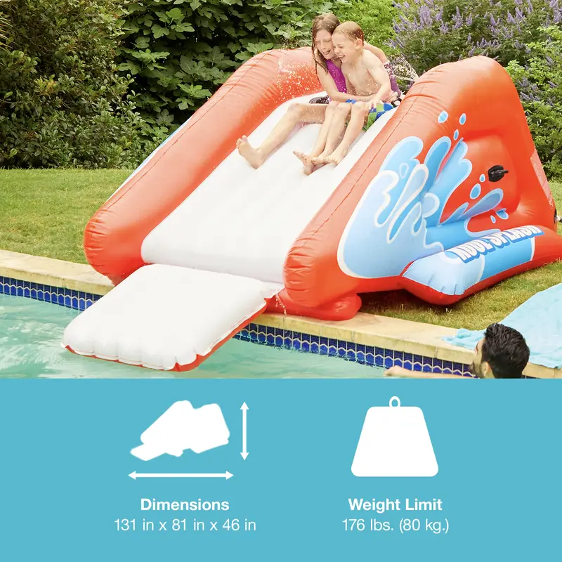 Intex 58849EP Kool Splash Inflatable Play Center Swimming Pool Water Slide, (Blue | Red Color Options)