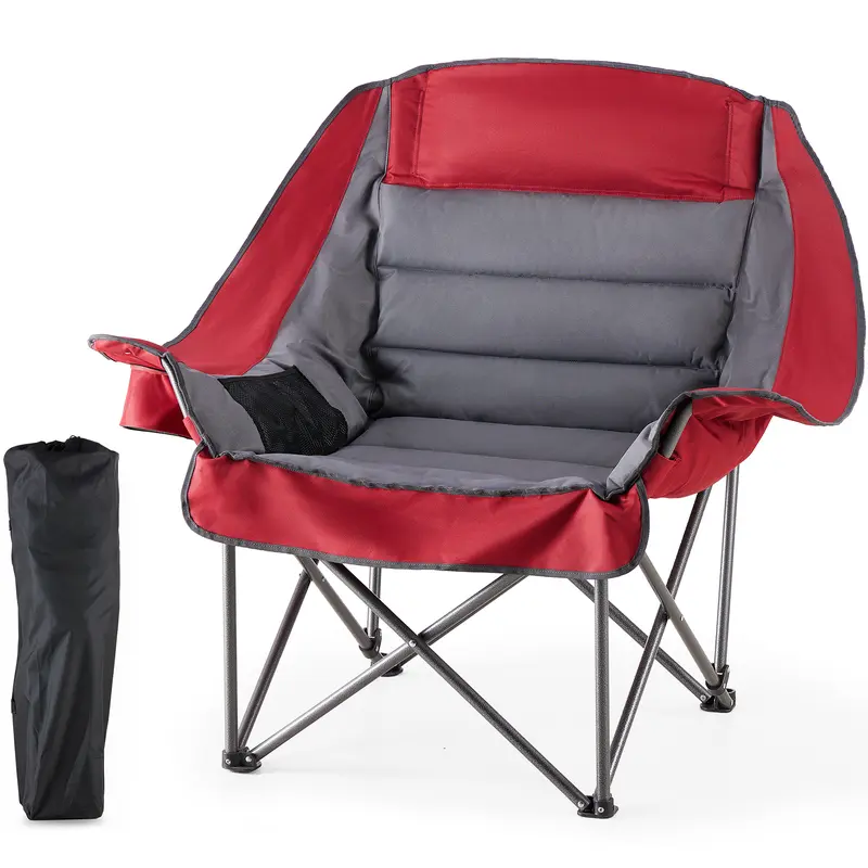 Comfort Folding Camping Chair with Steel Frame and Oxford Fabric
