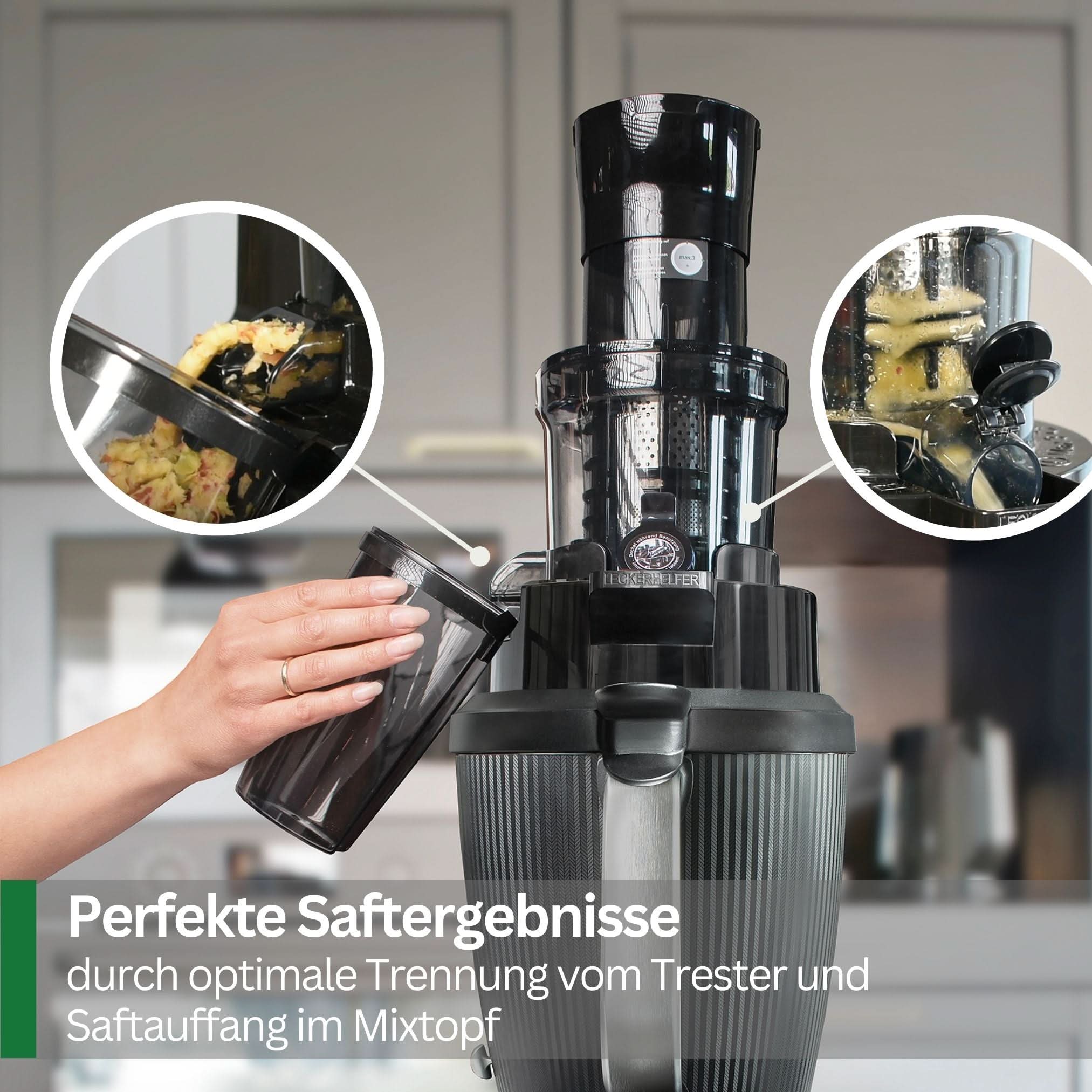SaftPRO – Slow Juicer Attachment for Multi-Function Kitchen Machines