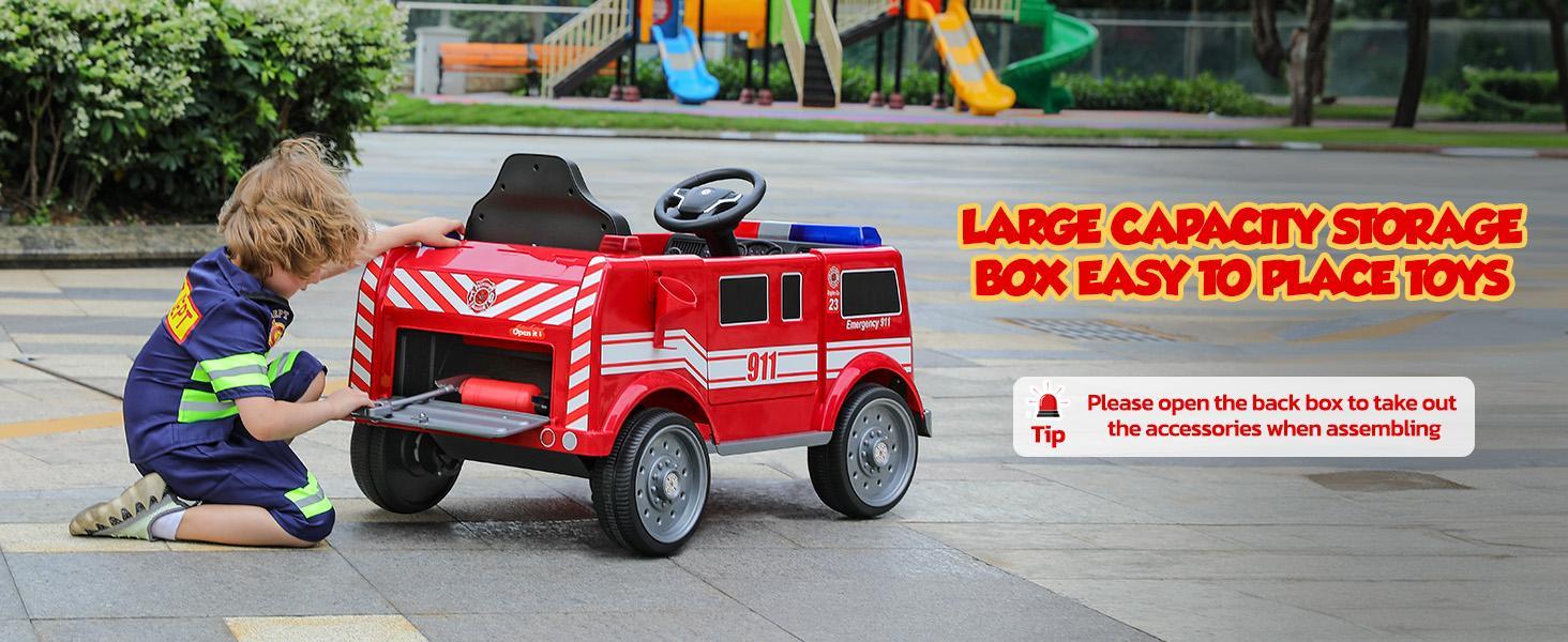 12V Fire Truck Police Car, Electric Ride on Car for Kids with Remote Control Battery Powered Toddler Car Siren-Call,walkie-talkies, Flashing Lights,Bluetooth,Music Ages 36+ Months 12V Fire Truck Police Car, Electric Ride on Car for Kids with Remote Control Battery Powered Toddler Car Siren-Call,walkie-talkies, Flashing Lights,Bluetooth,Music Ages 36+ Months