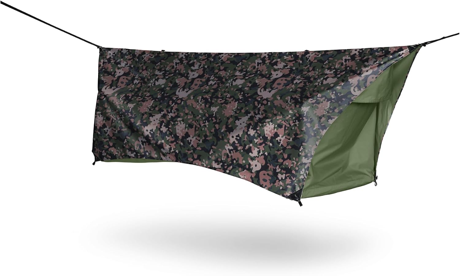 Lay-Flat Camping Hammock Tent with Mosquito Net, Insulated Sleeping Pad & Waterproof Rainfly