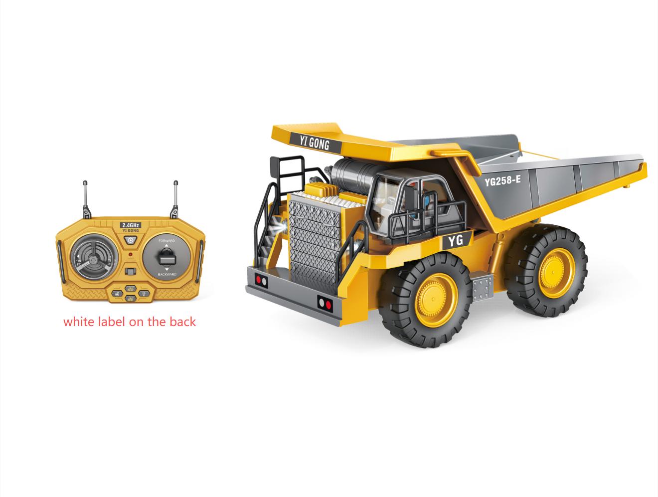 (He will love it!)Akeleo Remote Control Engineering Vehicle 2.4G High-Tech 11 Channels, Remote Control Excavator, Dump Truck, Aluminium Alloy ABS Engineering Vehicle Electronic Toy,Realistic Lights and Sounds,Gifts