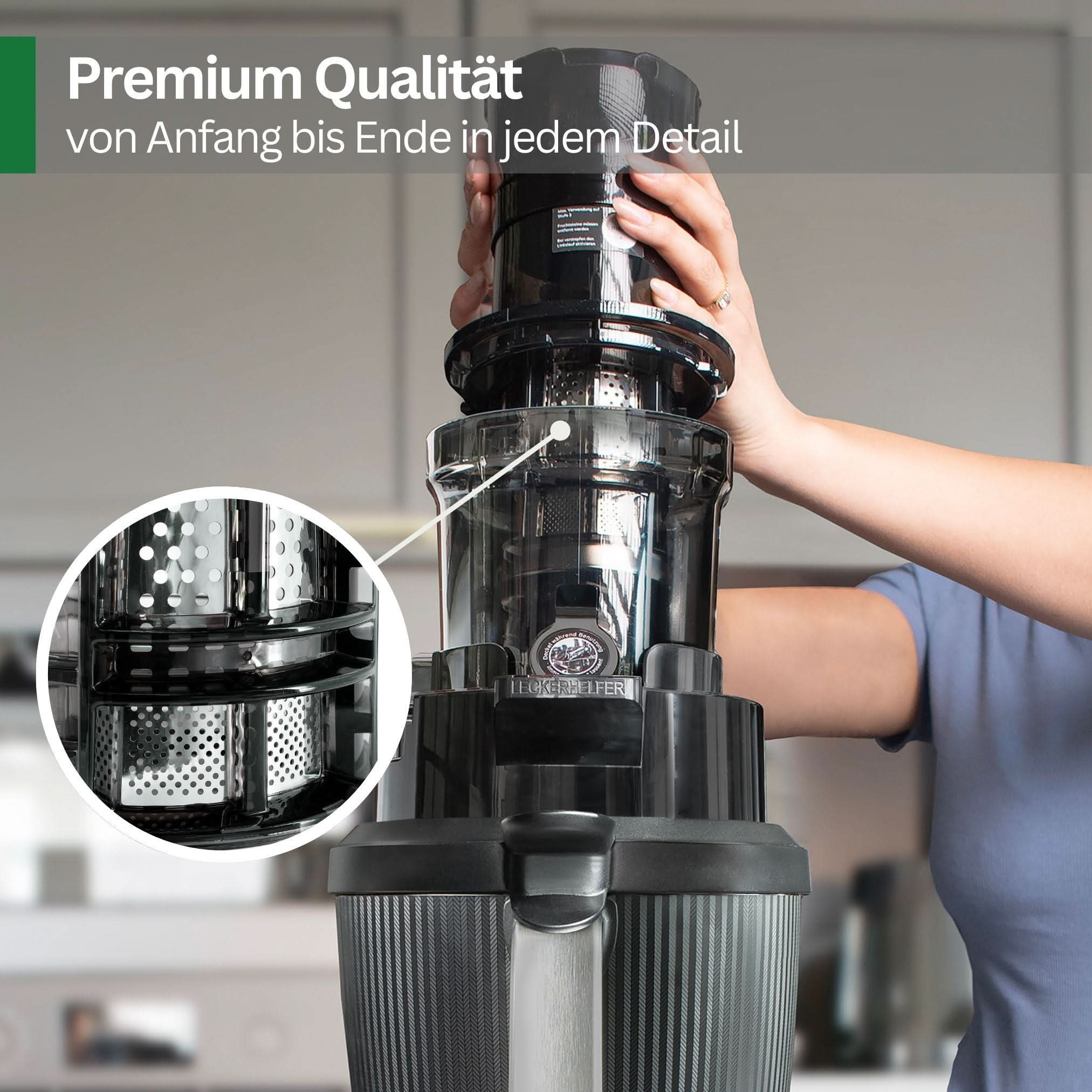 SaftPRO – Slow Juicer Attachment for Multi-Function Kitchen Machines