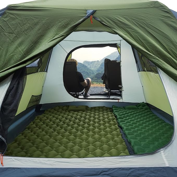 3-Person Pop-Up Camping Tent with Vestibule – Double Layer, Quick Setup & Waterproof