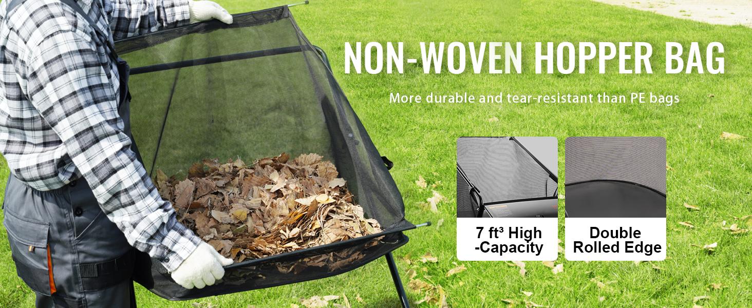 【fathersdaygift】VEVOR Push Lawn Sweeper 26 Inch Leaf & Grass CollectorStrong Rubber Wheels & Heavy Duty Thickened Steel Durable to Use with Large Capacity 7 ft&sup3; Mesh Collection Bag4 Spinning Brushes