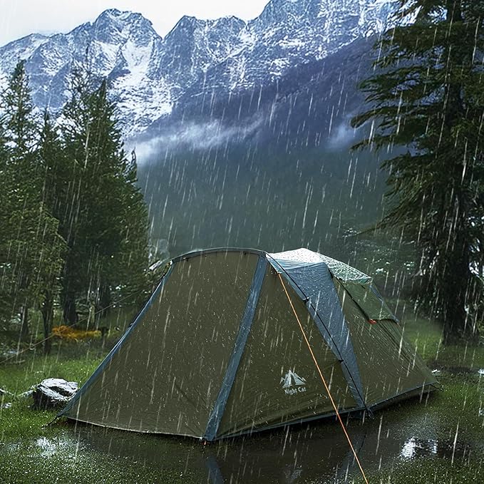 3-Person Pop-Up Camping Tent with Vestibule – Double Layer, Quick Setup & Waterproof