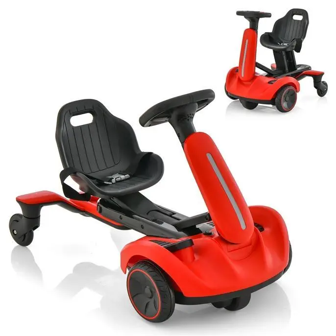 Costzon 6V Electric Ride On Car - Kids Drift Go Kart for 3+, 360-Degree Spin, 2-Position Adjustable Seat (Up-Down/Front-Back), 2.6-3 MPH Max Speed, Horn & Engine Sounds, Outdoor Kids Stuff, Cool Gifts for Toddlers, Kids Outdoor Play, Outdoor Gadgets