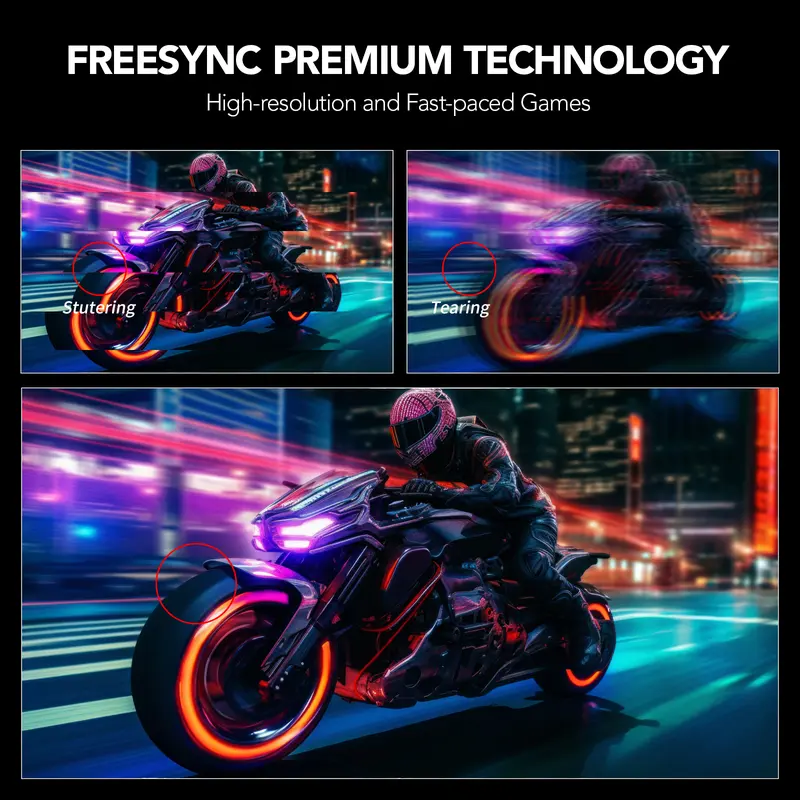 New 24" Curved Gaming Monitor, FHD 1080P, 180Hz Refresh Rate, 1ms Response, AMD FreeSync, Ultra-Slim Design, HDMI/DP, VESA Mountable 
