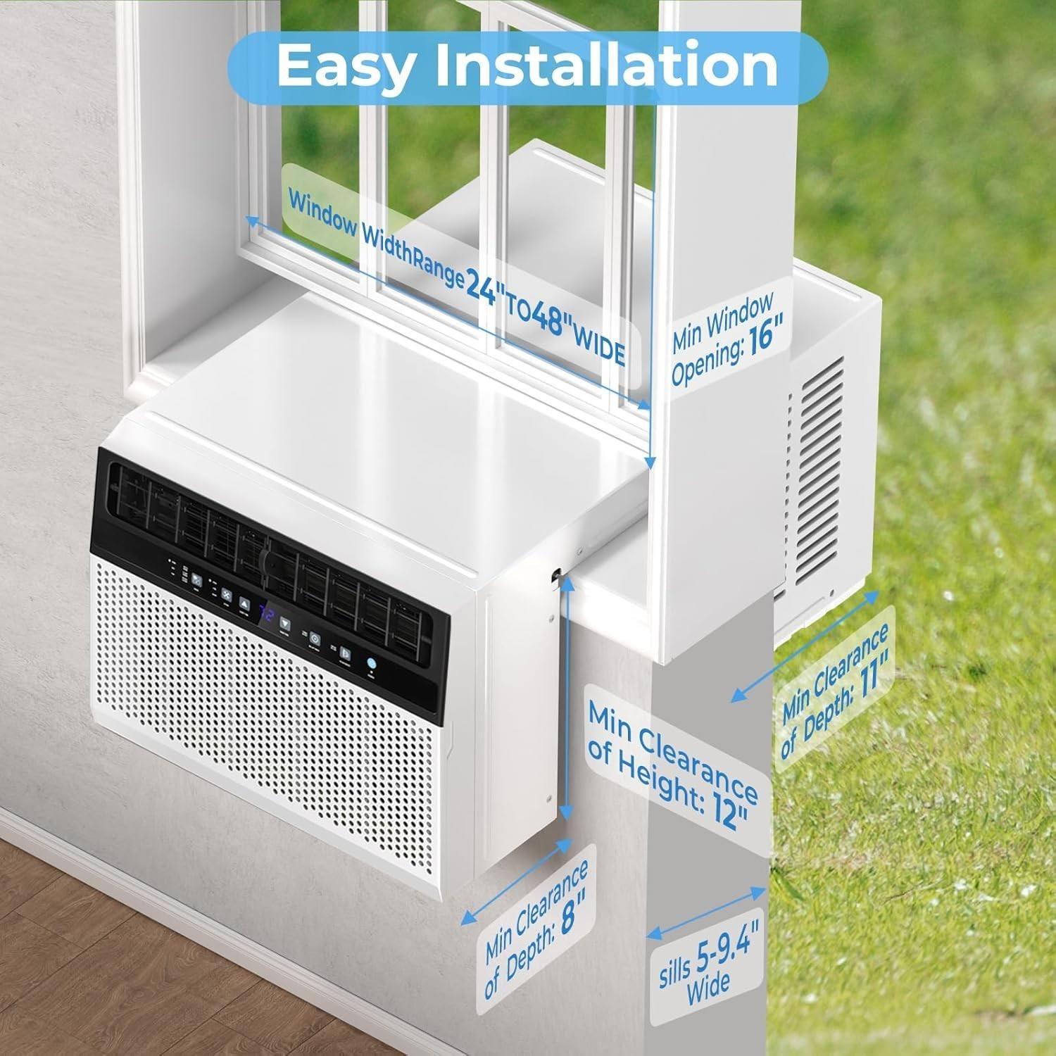 Wholesale U-Shaped Window AC 10,000 BTU 120V Ultra Quiet Cools up 550 Sq ft Energy Saving CEER 10.9 Household Use