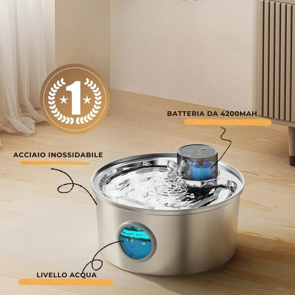 Fontana Wireless PureFlow in Acciaio Inox