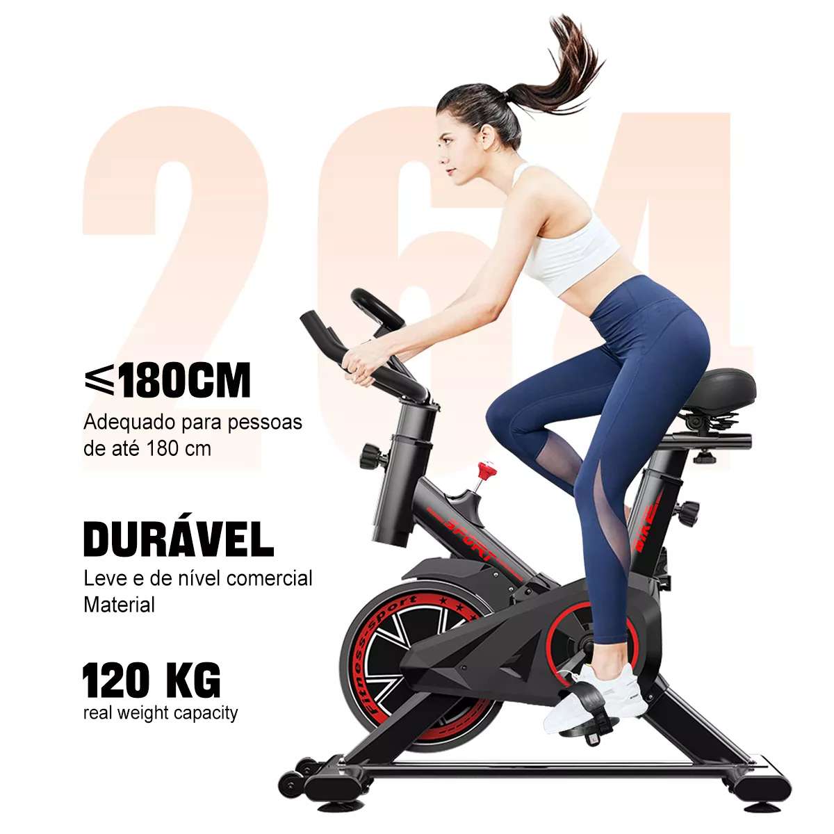 Indoor Cycling Bike Brake Pad Magnetic Stationary Bike Cycle Bike with Tablet Mount & Comfortable Seat Cushion
