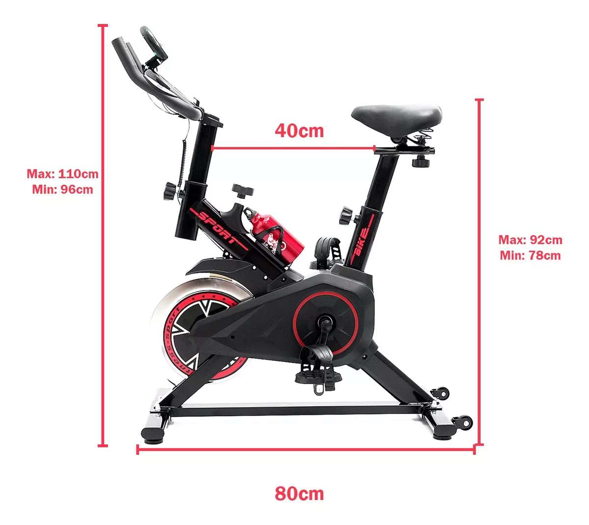 Indoor Cycling Bike Brake Pad Magnetic Stationary Bike Cycle Bike with Tablet Mount & Comfortable Seat Cushion