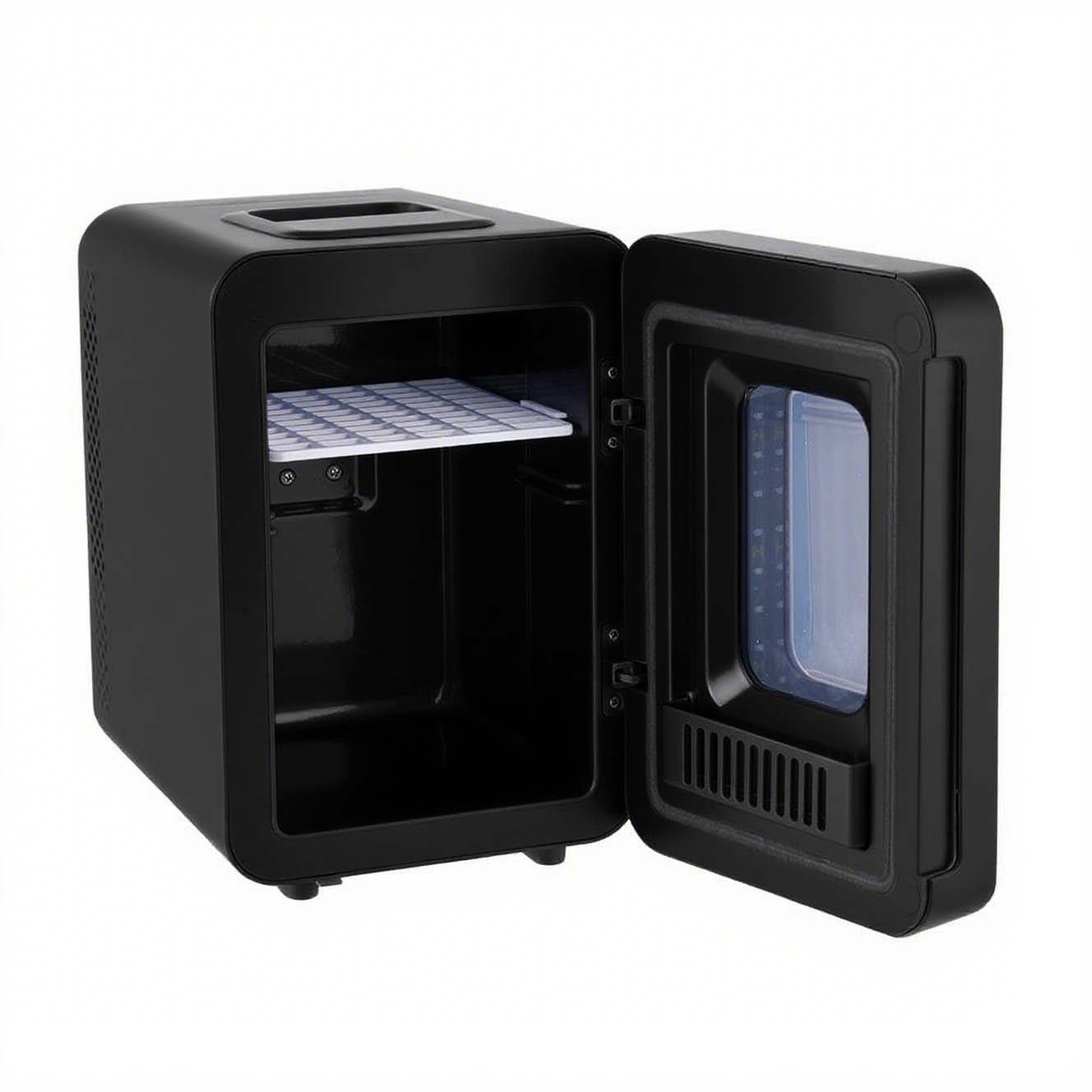Portable 4L Mini Beauty Fridge with Mirror Door – Quiet Cooling for Skincare, Cosmetics & Snacks