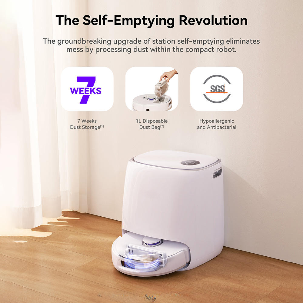 Smart Robot Vacuum & Mop with Self-Cleaning and Auto-Empty Station