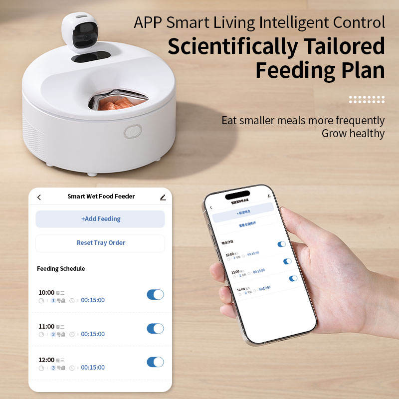 2026 Smart Automatic Cat Feeder with Cooling & Warming Function – Stainless Steel Bowl Pet Food Dispenser for Wet Food Preservation