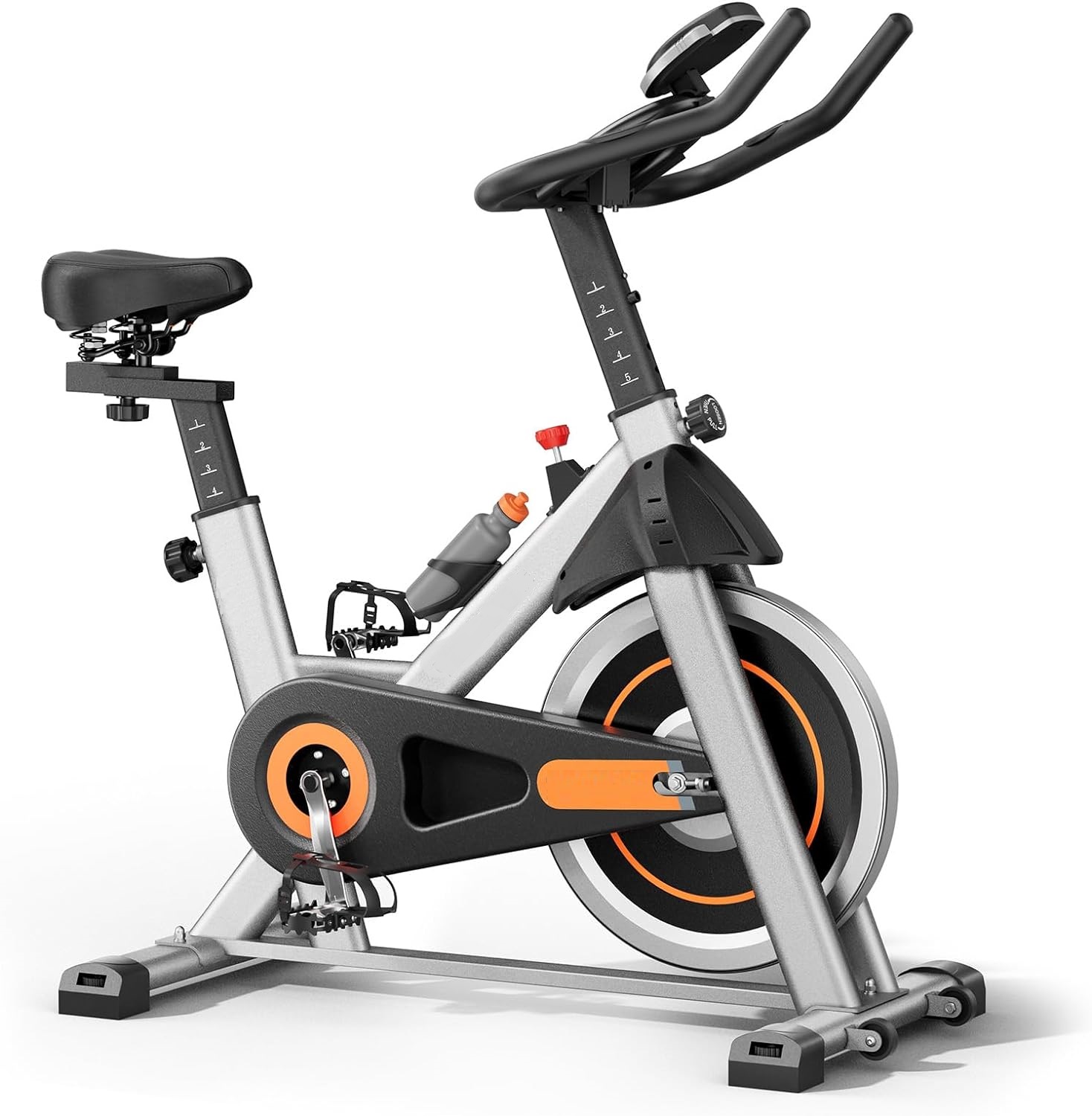 Indoor Cycling Bike Brake Pad Magnetic Stationary Bike Cycle Bike with Tablet Mount & Comfortable Seat Cushion