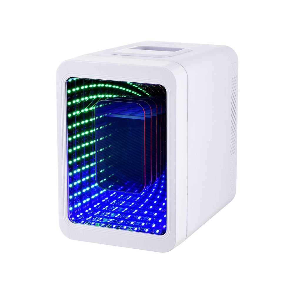 Portable 4L Mini Beauty Fridge with Mirror Door – Quiet Cooling for Skincare, Cosmetics & Snacks