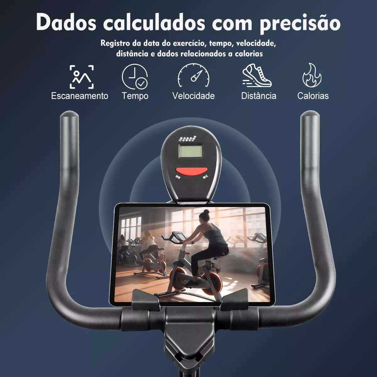 Indoor Cycling Bike Brake Pad Magnetic Stationary Bike Cycle Bike with Tablet Mount & Comfortable Seat Cushion