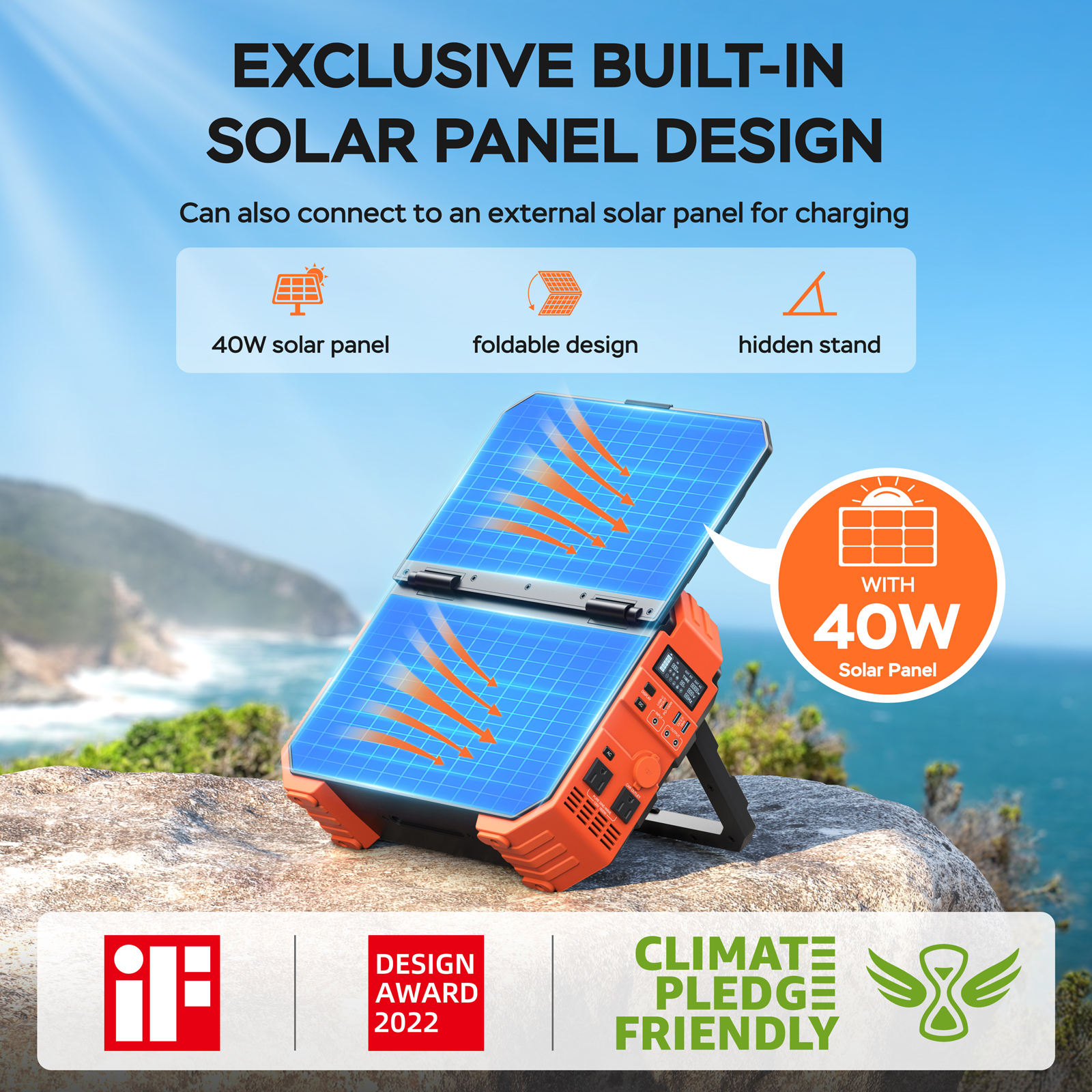 1600W Solar Power Station Generator for Camping & Emergency Backup – Indoor & Outdoor Use