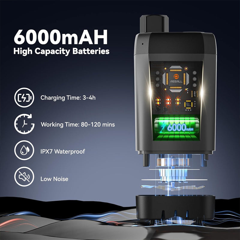 To provide continuously 120&ndash;150 minutes of use, water volume increased by 150%, it&rsquo;s built for off-grid convenience and worry-free adventures. With a Type-C port, it&rsquo;s easy to charge via phone charger, power bank, laptop, or car USB. A waterproof silicone cover keeps charging safe and worry-free outdoors.
