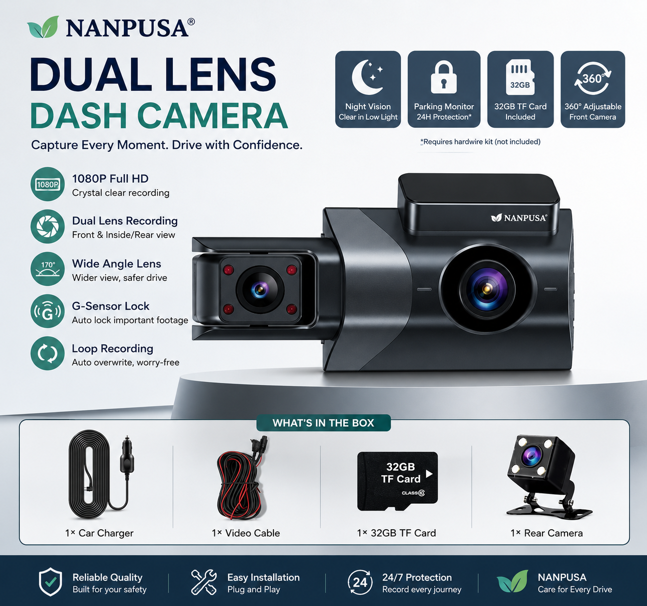 3 Channel Dash Cam