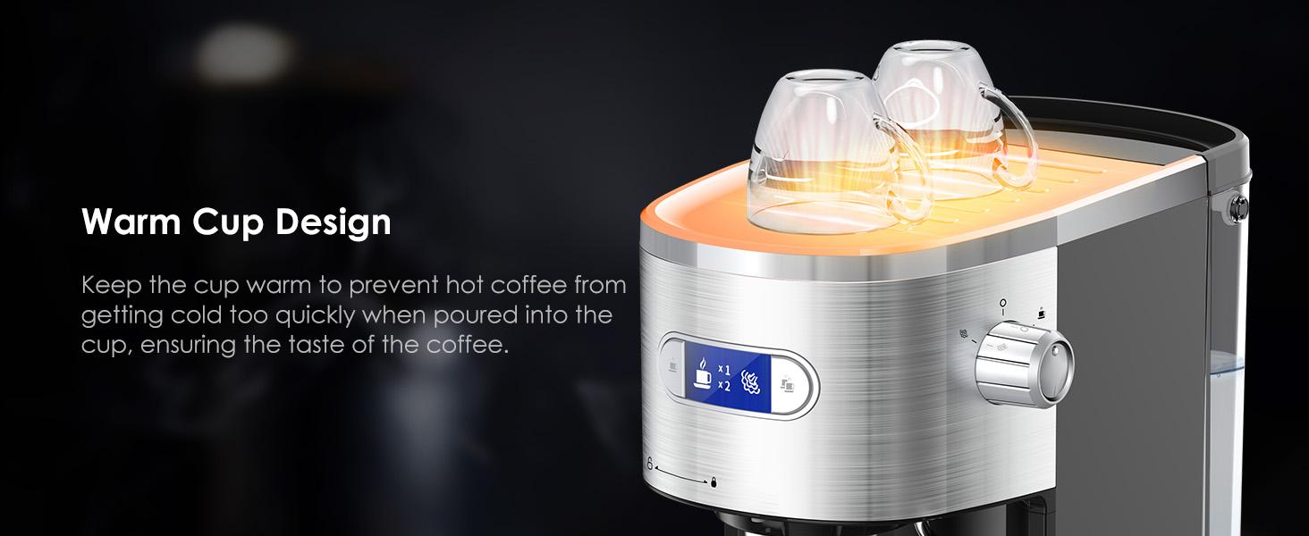 【SummerVibes】COWSAR Espresso Machine 20 Bar, Semi-Automatic Coffee Maker with Milk Frother Steam Wand, Nespresso Capsule Compatible, 45 oz Removable Water Tank for Cappuccino, Latte, Home,1350W