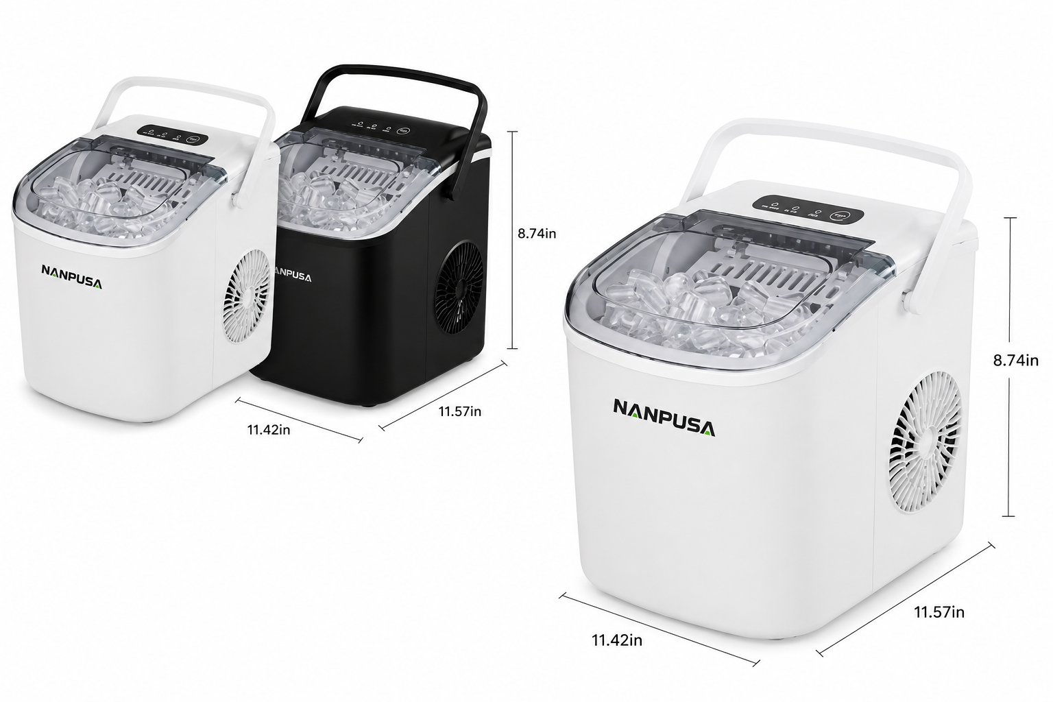 Portable Mini Ice Maker Machine for Countertop Use – Quick Bullet Ice Maker for Home & Travel