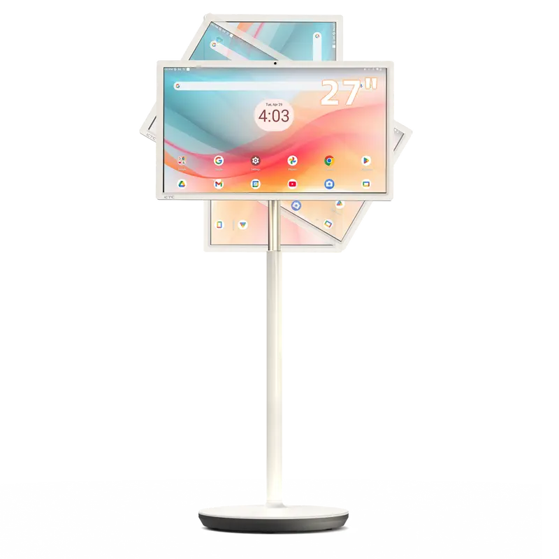 27" Portable Smart Touch Screen, Android 14, 8GB+128GB, 1080P Display, 9500mAh Battery, Wi-Fi Wireless Casting, Built-in Camera & Speakers
