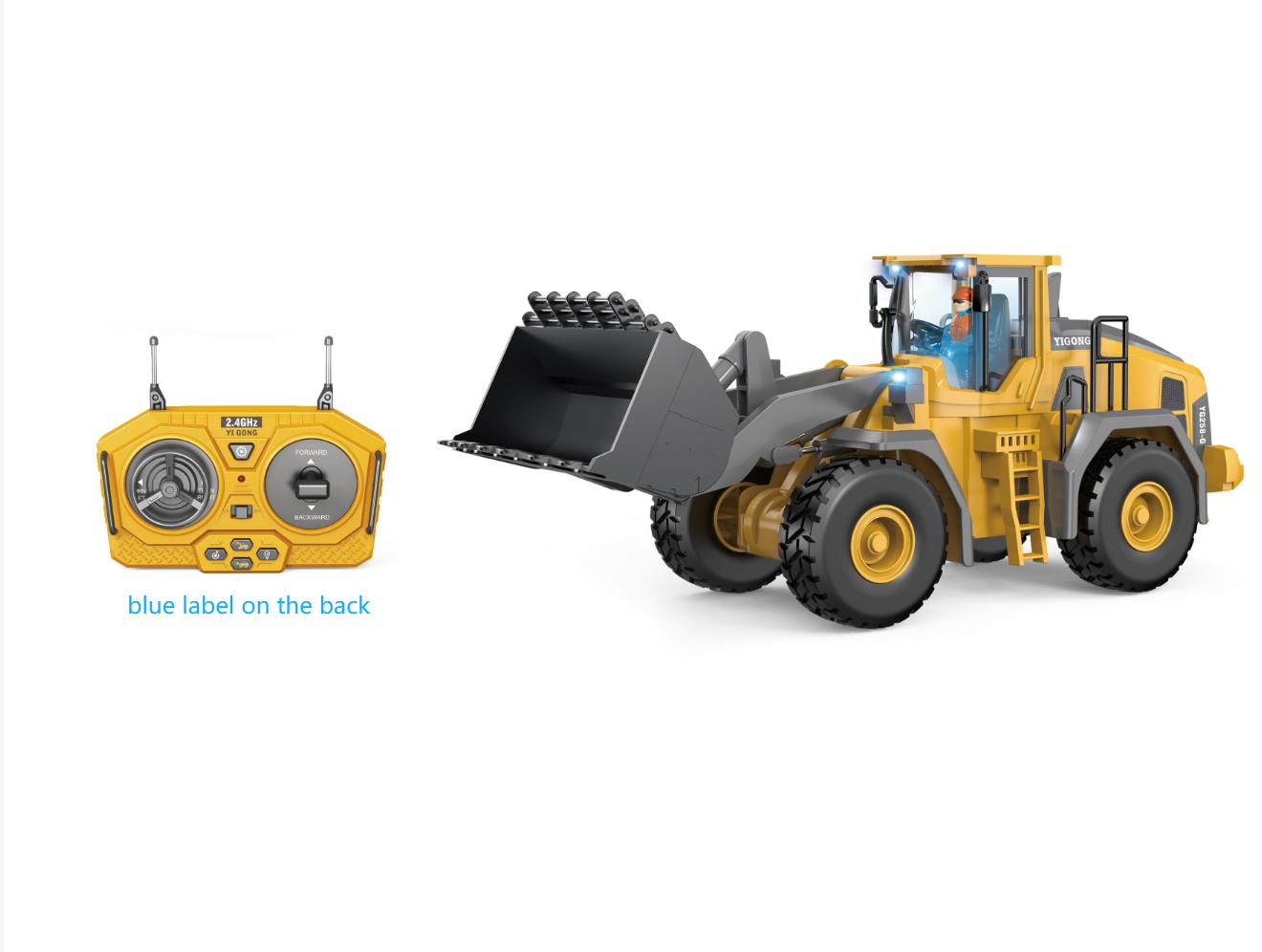 (He will love it!)Akeleo Remote Control Engineering Vehicle 2.4G High-Tech 11 Channels, Remote Control Excavator, Dump Truck, Aluminium Alloy ABS Engineering Vehicle Electronic Toy,Realistic Lights and Sounds,Gifts