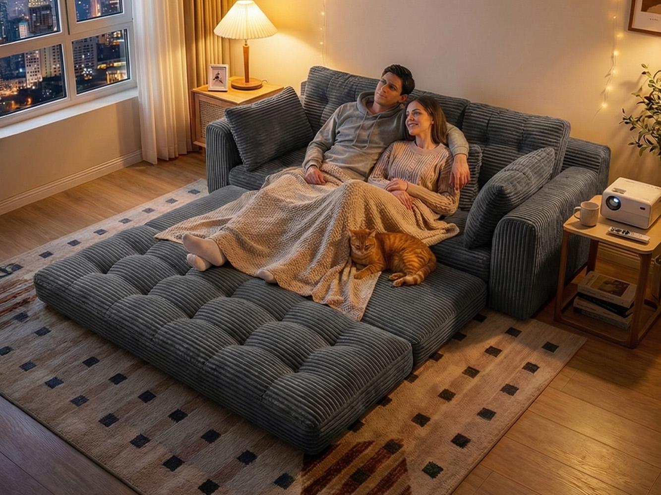 Raybee 2-3 Seater Folding Convertible Sofa Bed, Boneless Pull-Out Sleeper Sofa with Pillows, Tufting Corduroy Upholsted Foldable Floor Couch Comfy Lounge with High Resilience & High Density Foam for Small Space Living Room Bedroom, Black, Gray, White Raybee 2-3 Seater Folding Convertible Sofa Bed, Boneless Pull-Out Sleeper Sofa with Pillows, Tufting Corduroy Upholsted Foldable Floor Couch Comfy Lounge with High Resilience & High Density Foam for Small Space Living Room Bedroom, Black, Gray, White