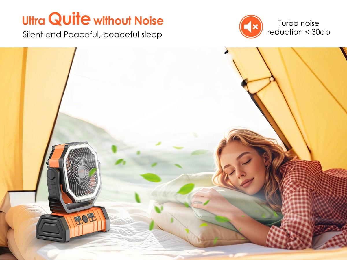 OGERY Rechargeable Camping Fan with LED Light, Portable Multi-functional Fan with 360° Rotating Hook, Oscillating Emergency Camping Fan Cordless Rotatable Battery Powered Lightweight summerwins OGERY Rechargeable Camping Fan with LED Light, Portable Multi-functional Fan with 360° Rotating Hook, Oscillating Emergency Camping Fan Cordless Rotatable Battery Powered Lightweight summerwins