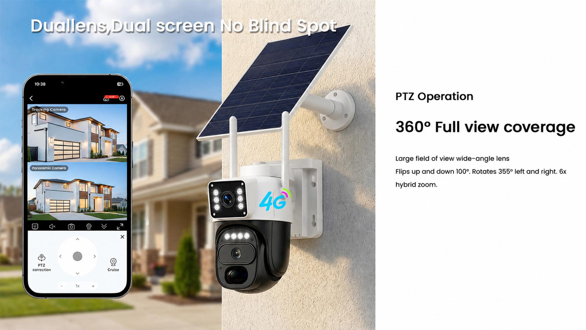 Hawkray 4G LTE Cellular Solar Security Camera Wireless Outdoor, No WiFi Solar Powered Camera, 360° Live View, 2K Color Night Vision, PIR Motion Sensor, 2 Way Talk, Built in SIM Card,father'sdaygifts Hawkray 4G LTE Cellular Solar Security Camera Wireless Outdoor, No WiFi Solar Powered Camera, 360° Live View, 2K Color Night Vision, PIR Motion Sensor, 2 Way Talk, Built in SIM Card,father'sdaygifts